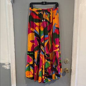 True Destinations Resort Wear Flare Pants‎ Beach Coverup Wide Leg Size L